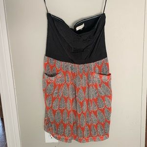 Sugarlips strapless bustier top dress w pockets, M